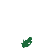 African Continent Map Filled Outline with South Africa